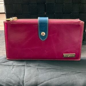 Fuchsia and Blue Women's Wallet
